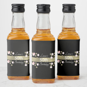 50º Aniversário Faux Faux Pink Party Water B