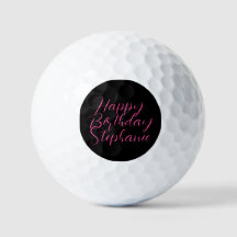 50º aniversário Lady Golfer Black Pink Nome Elegan
