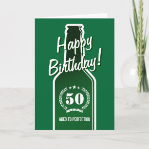 50º Cartão de aniversário para homens Idade à pe
