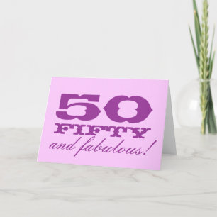 50º Cartão de aniversário para mulheres   50 e 