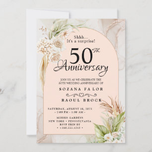 50º Convite de Aniversário de Casamento Surpresa
