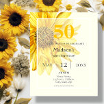 50º Convite de Aniversário do Orçamento de Sunflow<br><div class="desc">Procurando uma maneira amigável e alegre de convidar seus entes queridos para sua próxima comemoração de aniversário? Não vejam mais do que estes convites de papel temáticos de girassol! Com o seu design brilhante e ousado, estes convites certamente põem um sorriso nos rostos dos seus convidados e entusiasmam-nos pelo seu...</div>