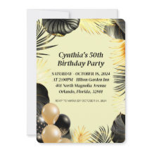 50º Convite de Aniversário Plano