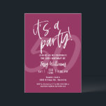 50º Convite de aniversário Rosa Divertido<br><div class="desc">50º Convite de aniversário Rosa Difundido Convite de aniversário 50º Cor-de-Rosa</div>