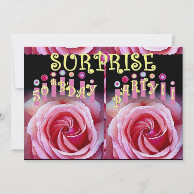 50º Convite de aniversário SURPRESA (Frente)