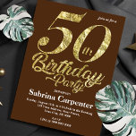 50º Convite Dourado de Aniversário<br><div class="desc">50º Convite Dourado de Aniversário</div>