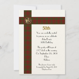 50º convite formal de Festa de aniversário para o