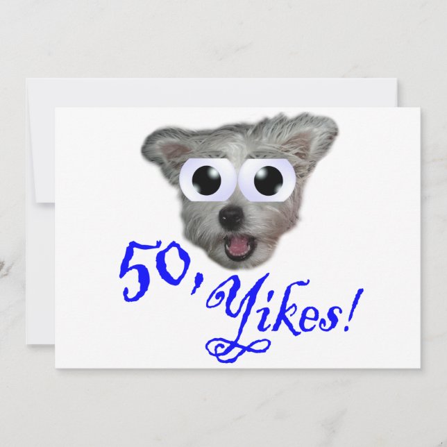 50º Convites de aniversário (Frente)