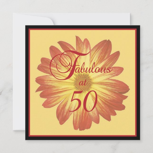 50º Convites de aniversário personalizados (Frente)