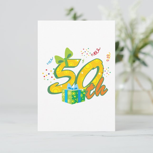 50º Convites de Celebração de Aniversário (Criador carregado)