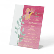 50. º Aniversário do Elegant cor-de-rosa