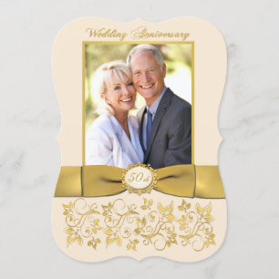 50. º Aniversário do RIBBON IMPRESSO Convite 2