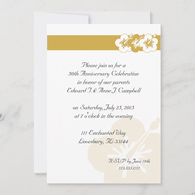 50. º aniversário dos convites à apresentação de L (Frente)