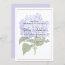 50. º Aniversário Hydrangea Botânica Convite
