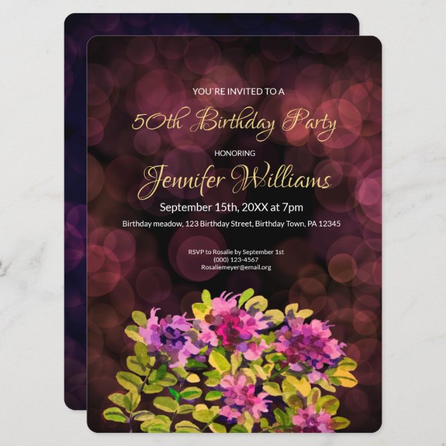 50 Aniversário - convite (Frente/Verso)