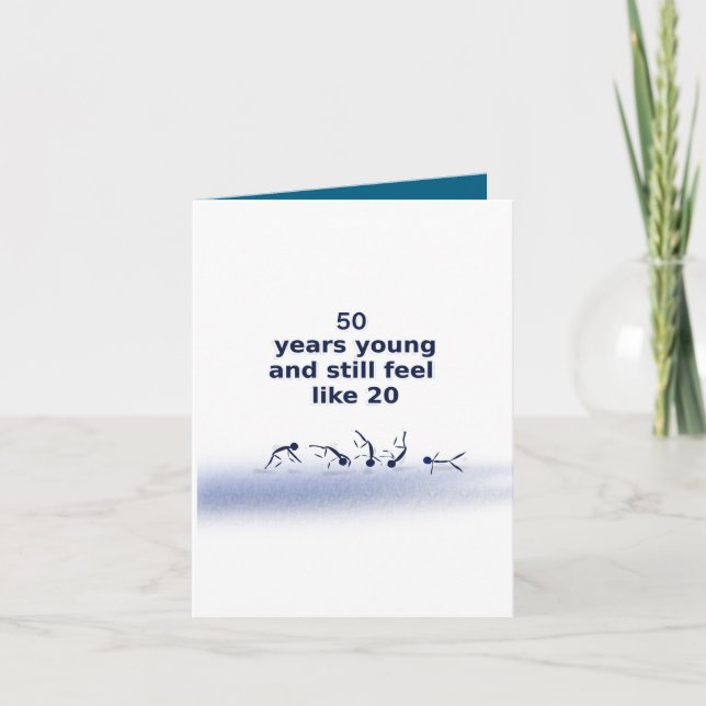 50 Anos de Idade Cartão de Abertura Dobrado (Frente)