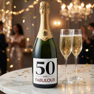 50 Anos e Fabuloso Dizer Aniversário Vinho de Cere