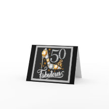 50 Cartão de Aniversário com aspecto fabuloso e br