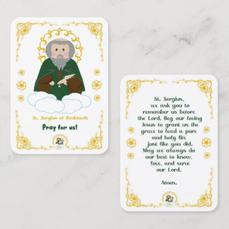 50 Cartões Santos Mini St. Sérgio de Radonezh
