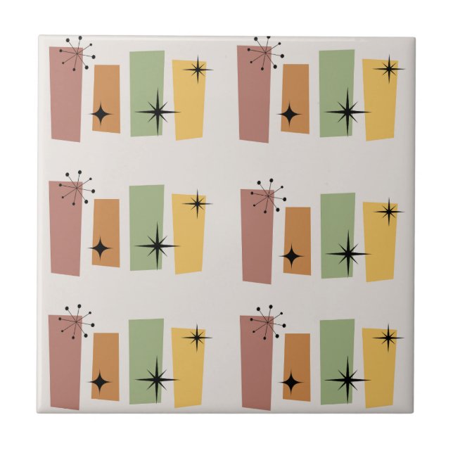 50 clássico do século médio Starburst Retro (Frente)