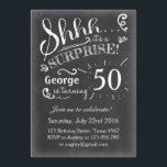 50 Convite de aniversário surpresa Chalkboard Rust<br><div class="desc">INA Uma maneira perfeita de convidar seus convidados para esta festa de aniversário especial!</div>