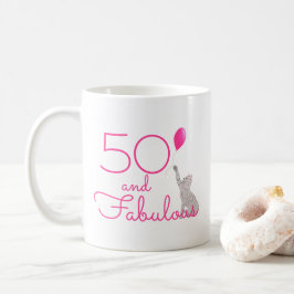 50 e caneca do presente de aniversário dos amantes