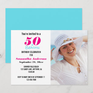 50 e Convite para Fotografias de Festa de anivers
