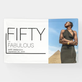 50 e Fabulosa Festa de aniversário de Foto Negrito