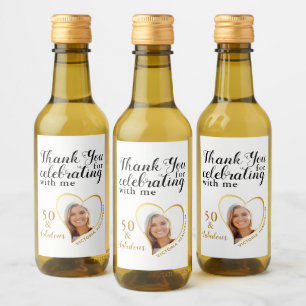 50 e Fabulosa Foto Dourada Preta Branca Obrigado