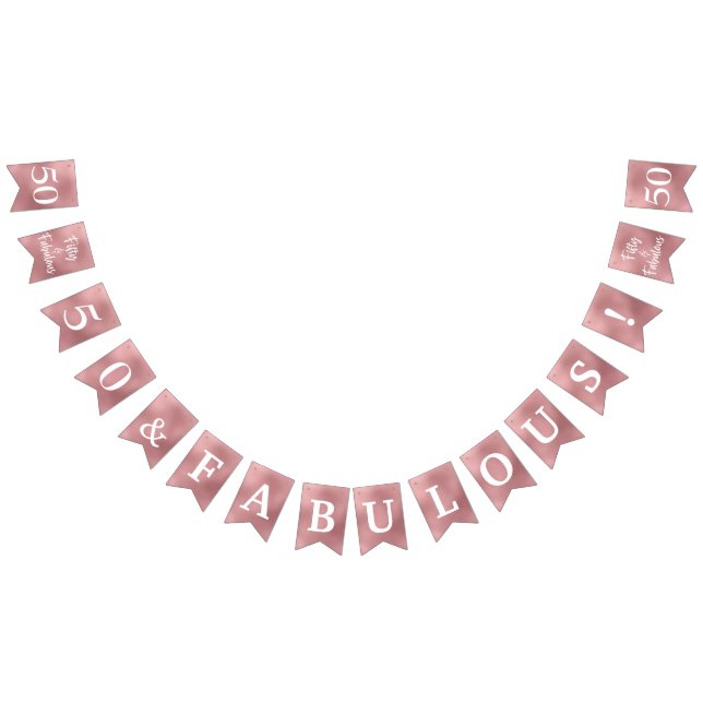 50 E Fabulosas Bandeirinhas de Ouro Rosa (Todos)