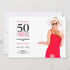 50 e Fabuloso 50.º Convite de Aniversário