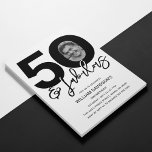 50 e Fabuloso 50 Foto Convite de Aniversário<br><div class="desc">Na moda editável convite de 50 anos com 50 anos,  50 e fabuloso,  um grande 50 com dentro de fotos no zero,  com fonte preta sobre um fundo branco clássico e um modelo de celebração de aniversário que é fácil de personalizar.</div>