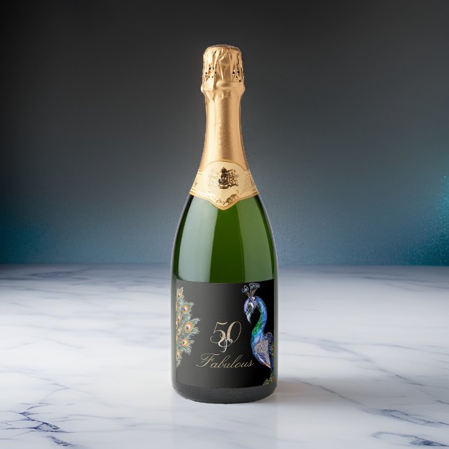 50 e Fabuloso Aniversário de Peacock de Aquarela E (Criador carregado)