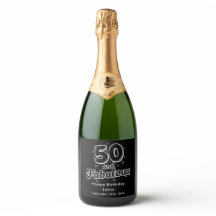 50 e Fabuloso Aniversário em Letras de Bolha Retro