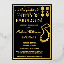 50 e Fabuloso Aniversário negro REAL Dourado