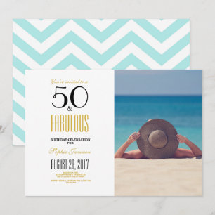 50 e Fabuloso convite de aniversário 50