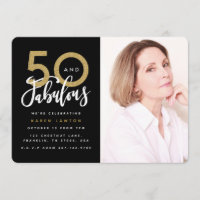 50 e fabuloso convite para fotografias de festa de