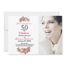 50 e Fabuloso Floral | 50.o Convites de Aniversári