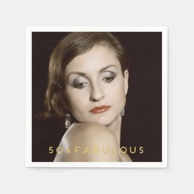 50 e fabuloso | Guardanapo de Papel Fotográfico Pe (Frente)