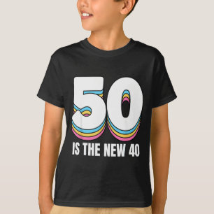 50 é o novo 40 Camiseta engraçada feminina Retro C