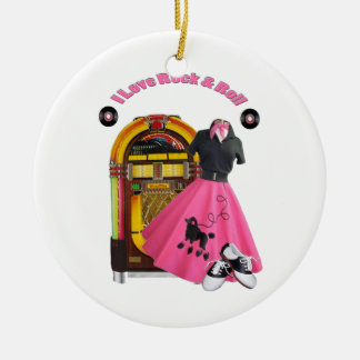 50 eu amo a rocha & rolo o ornamento