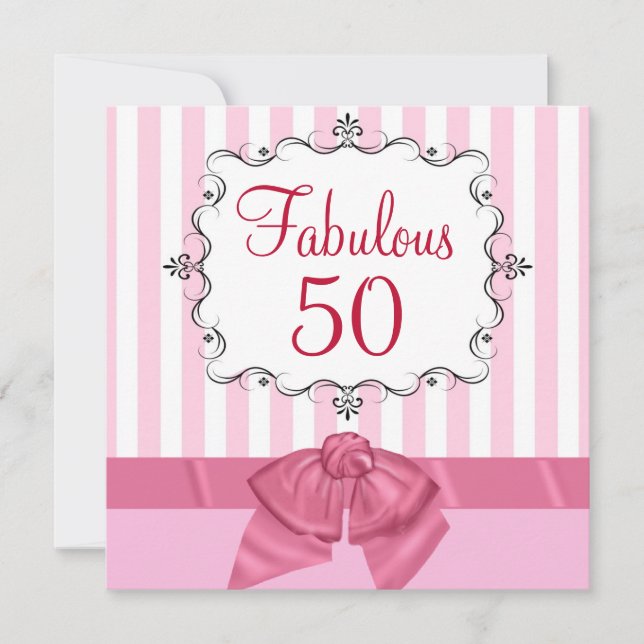 50 fabulosos - Convites de festas de aniversários (Frente)