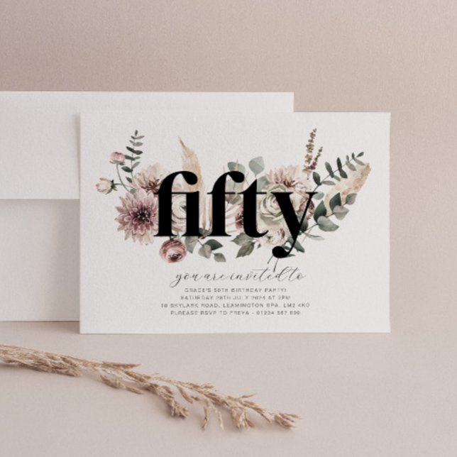 50 Florais - 50º Convite de Aniversário (Criador carregado)