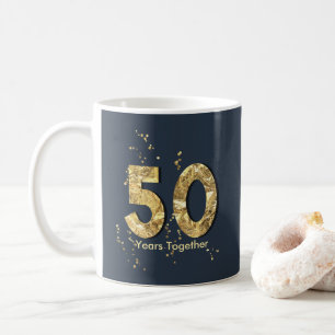 50 junto anos customizáveis da caneca do