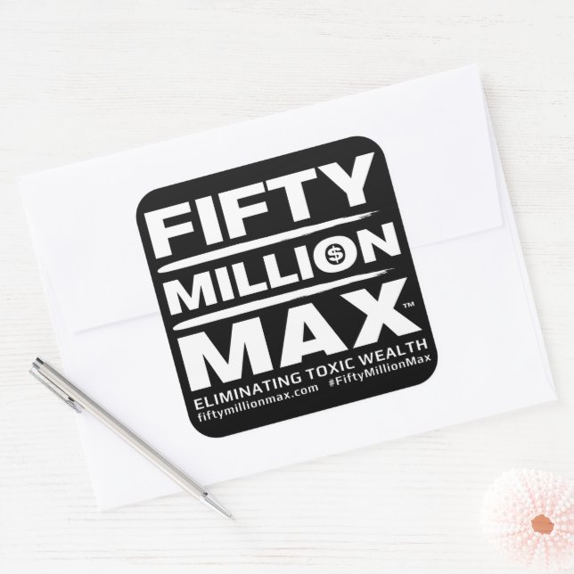 50 Milhões De Adesivos Max™ Text Logo 3" (6) (Envelope)