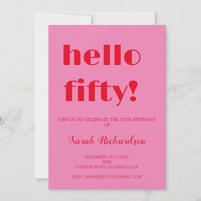 50.o Convite de Aniversário (Frente)