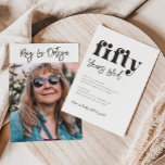 50.o Convite de Aniversário | Foto 50º Aniversário<br><div class="desc">50º Convite Fotográfico de Aniversário Pronto para ser personalizado por você!</div>