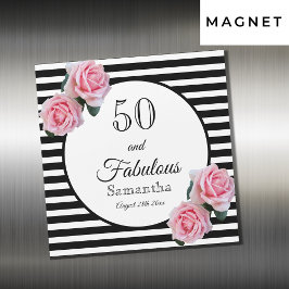 50 rosas rosa fabulosas listras brancas pretas