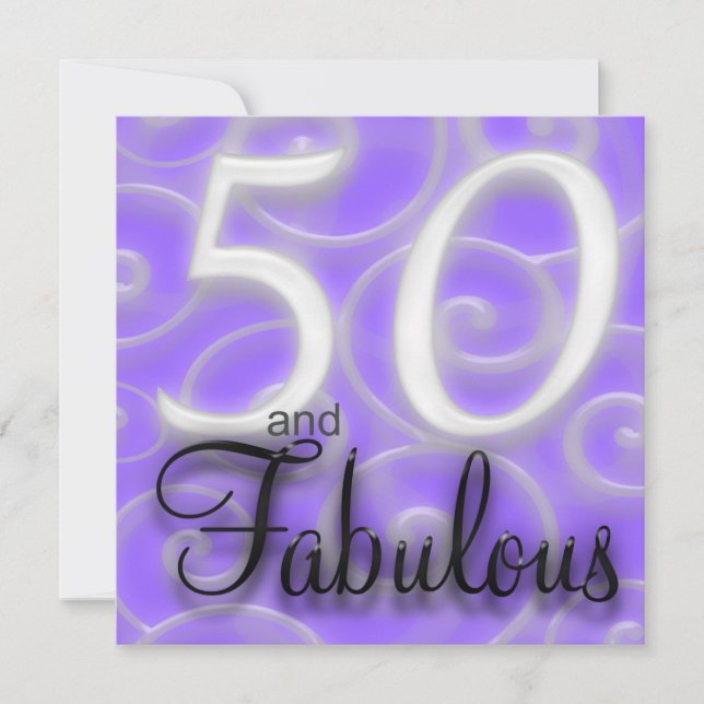50 são convite fabuloso do aniversário (Frente)