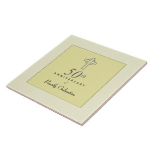 50th Aniversário do padre com cruz gravada